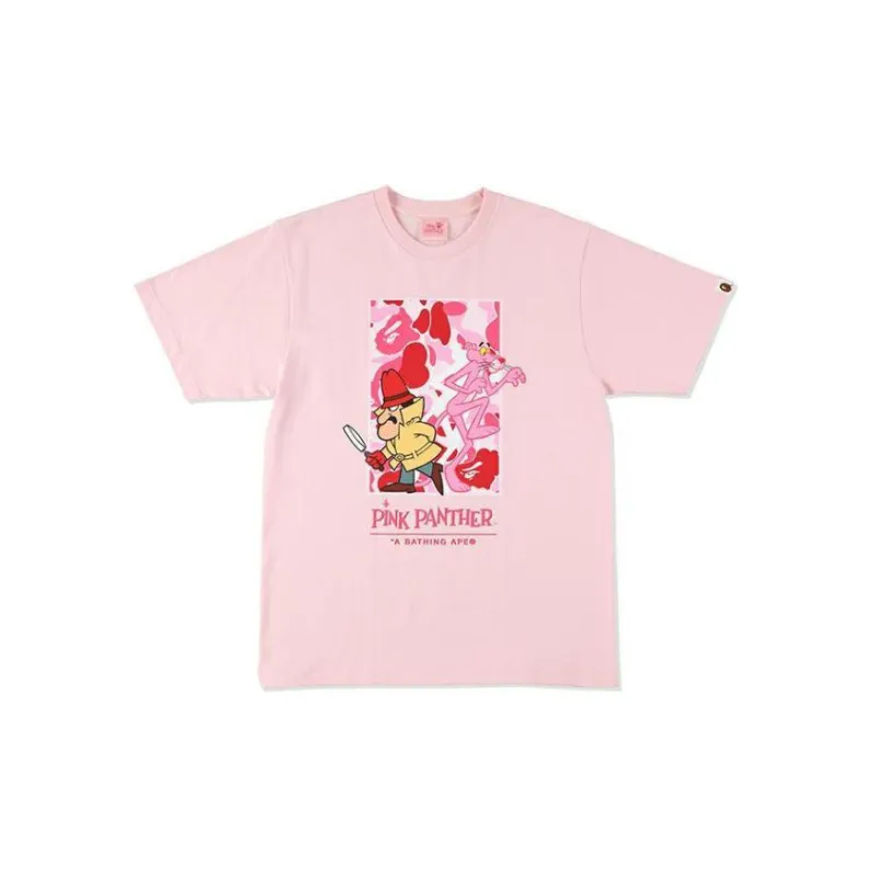 A BATHING APE X Pink Panther Abc Camo Wall Tee-2