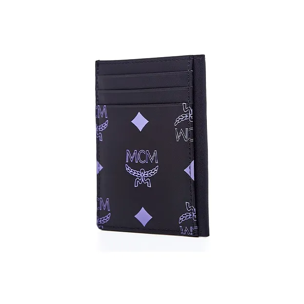 MCM Leather Card Holder Mini Unisex Black-1