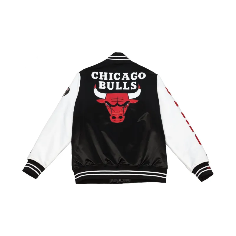 Mitchell & Ness Baseball Jacket Bulls Team Unisex Black White-1