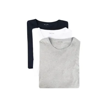 Paul Smith T Shirts Men 3 Pack Marine Blue/White/Gray