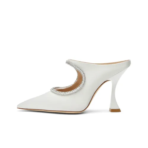 Stuart Weitzman/SW Closed Toe Slippers Women's White