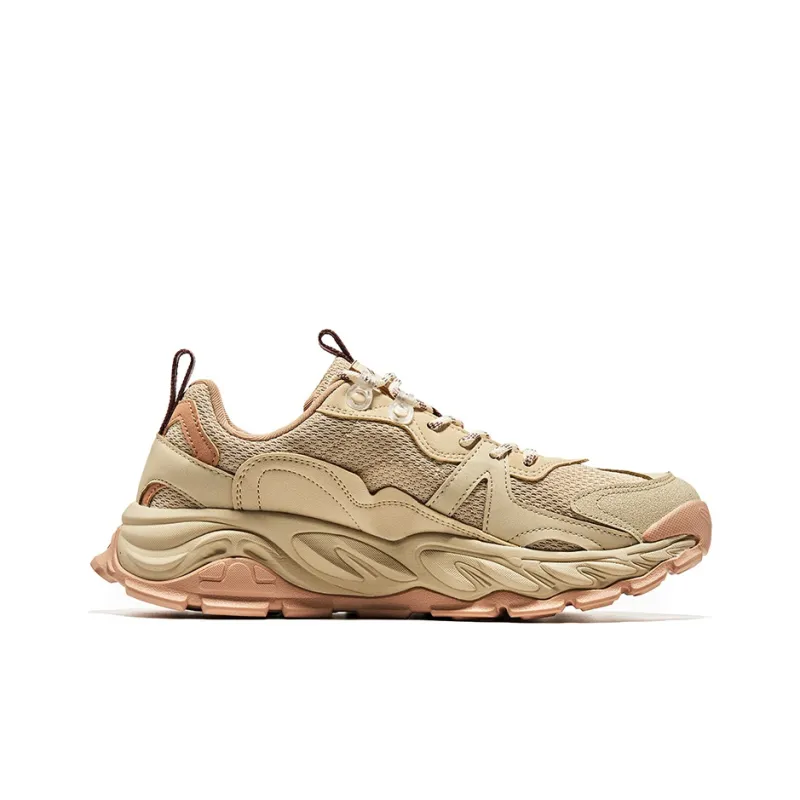 Erke Low-Top Running Shoes Men's Light Smoke Brown Stag-1