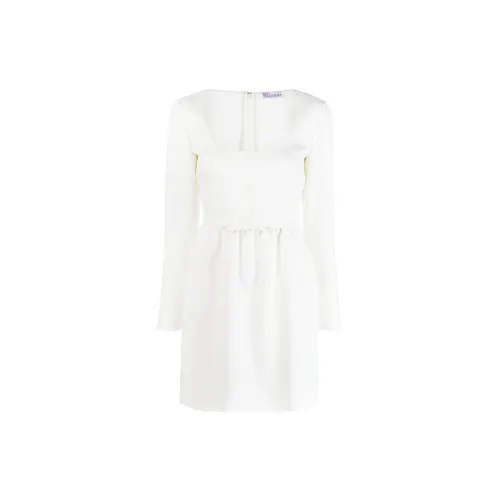 RED VALENTINO Long-Sleeved Dresses Women's White