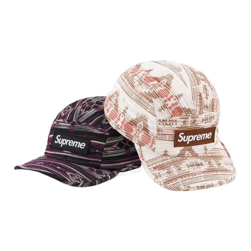 Supreme Woven Pattern Camp Cap-3