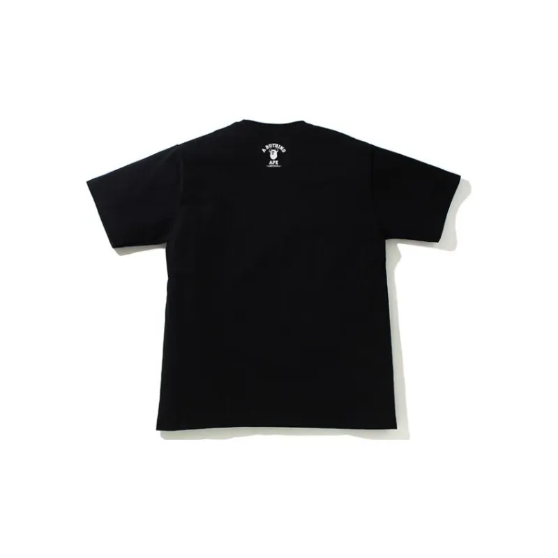A BATHING APE X Bearbrick Camo Bear College Kids Tee-1