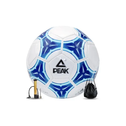 PEAK Size 5 Soccer TPU Machine Stitched Soccer Ball Unisex Blue White