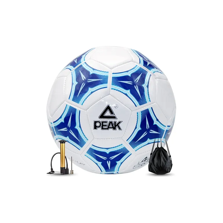 PEAK Size 5 Soccer TPU Machine Stitched Soccer Ball Unisex Blue White-0
