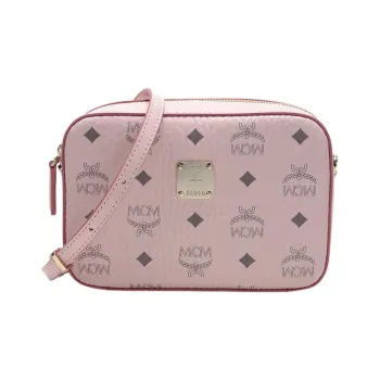 MCM Visetos Leather Camera Bag Shoulder Bag Crossbody Bag Regular Women's Pink Candy Color