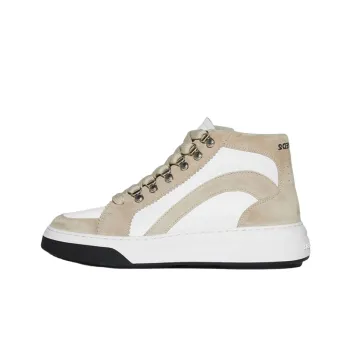 DSQUARED 2 High Top Stylish Skateboarding Shoes Women's Beige