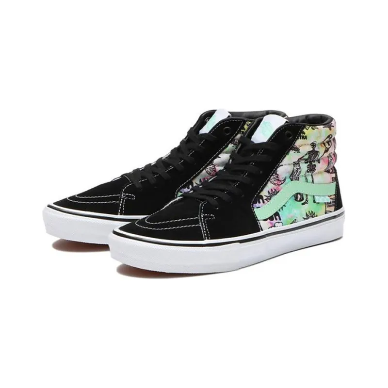 Vans Skate Sk8 Hi Shroom Doom Black Green-2