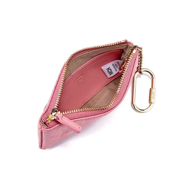 MCM Visetos Coated Canvas With Nappa Leather Trim Key Pouch Regular Women's Pink-5