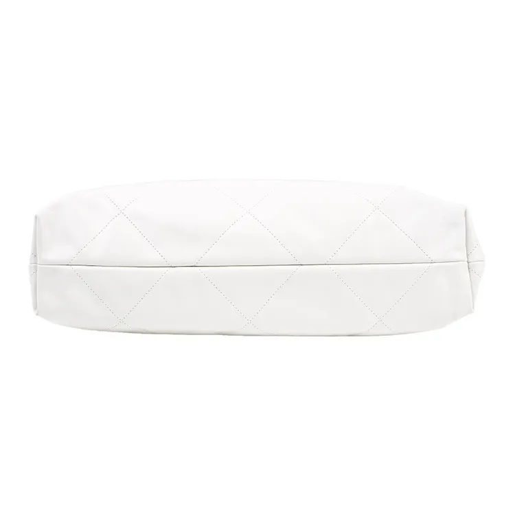 CHANEL Smooth Finish Calfskin Tote Bag, Shopping Bag, Crossbody Bag, Shoulder Bag Medium Size Women's White-3