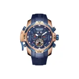 RGA3532-Rose Case Blue Dial Red Hands Blue Rubber Band