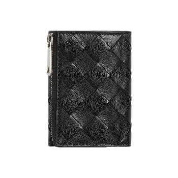 Bottega Veneta Calfskin Wallet Trumpets Men's Black