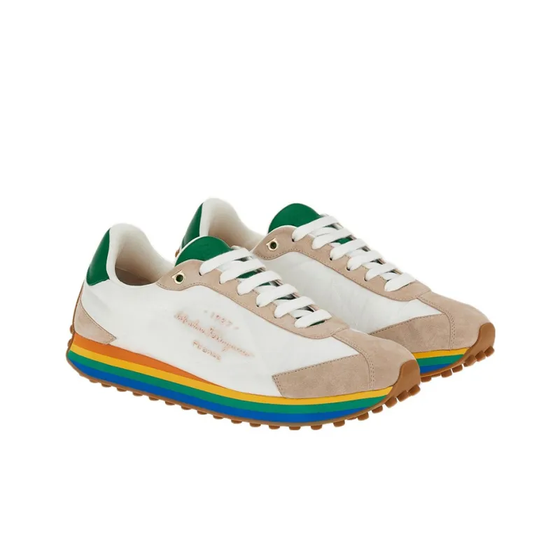 FERRAGAMO Iggy Rainbow-sole Sneakers-1