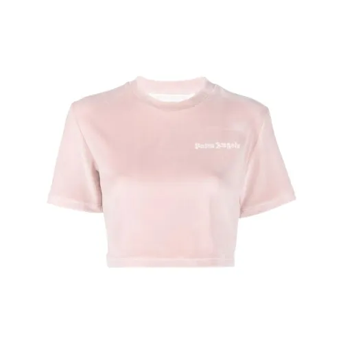 PALM ANGELS Crop Tops Women's Light Pink