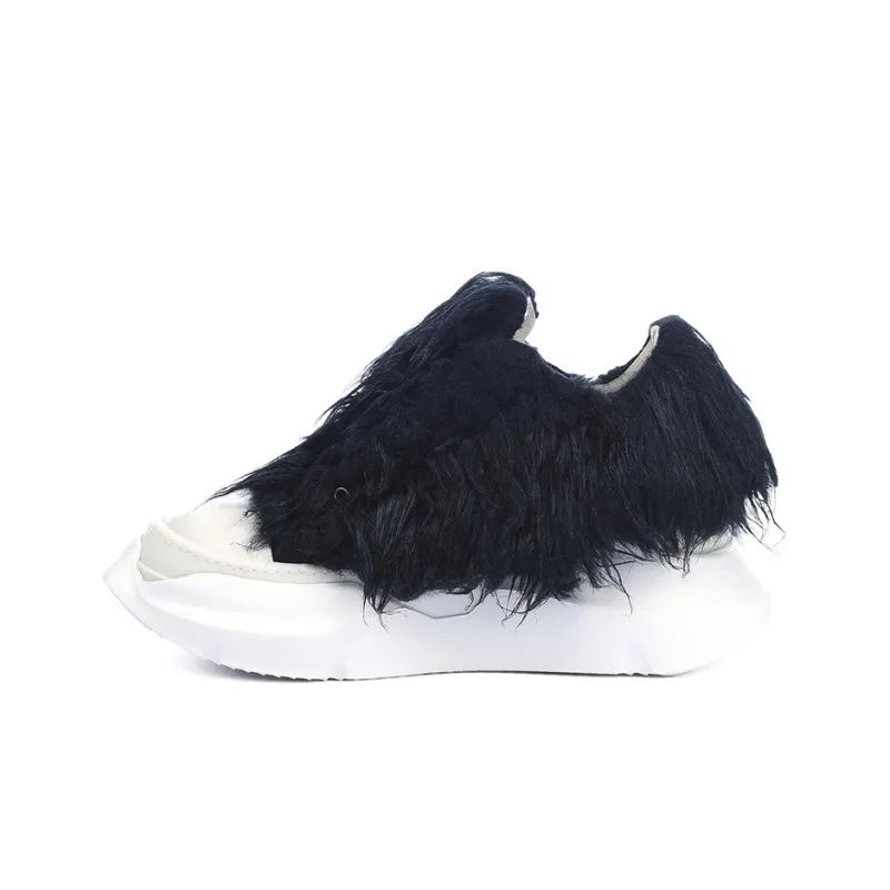 Rick Owens DRKSHDW Strobe Abstract Low Black Milk Women's-0