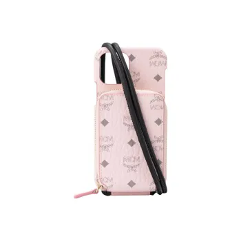 MCM Essential Visetos Origina Artificial Leather Cell Phone Case Cell Phone Pouch Unisex Pink