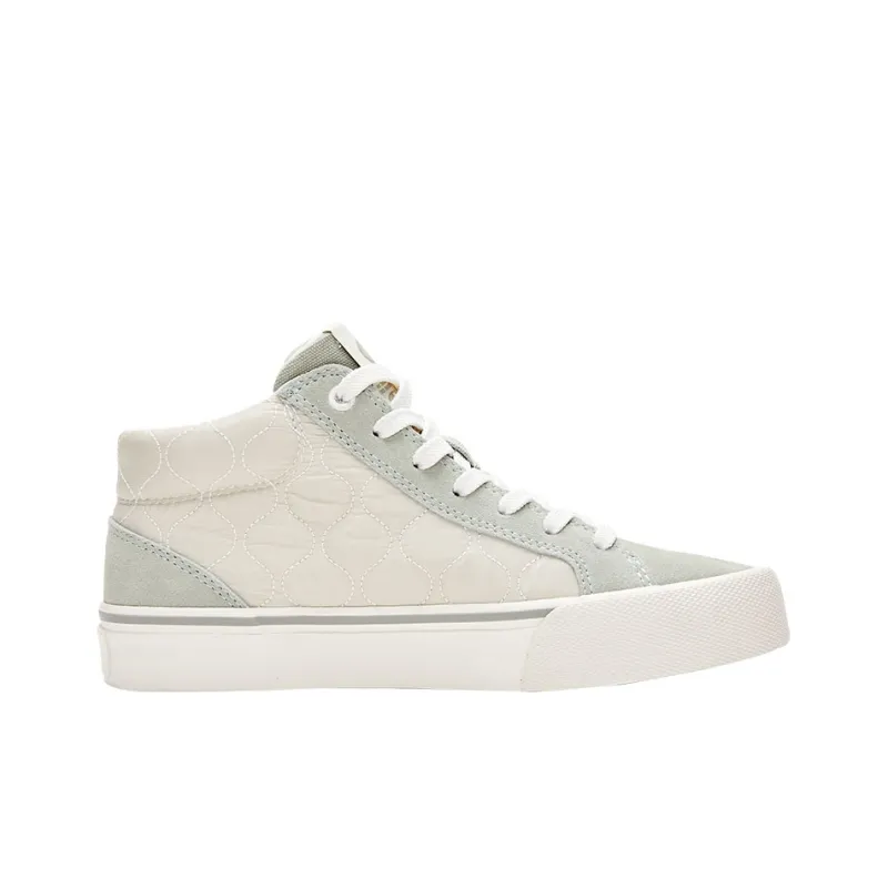 Champion Essentials Collection Skate Classic 1.0 Mid Top Skateboard Shoes Women's Beige Green-1