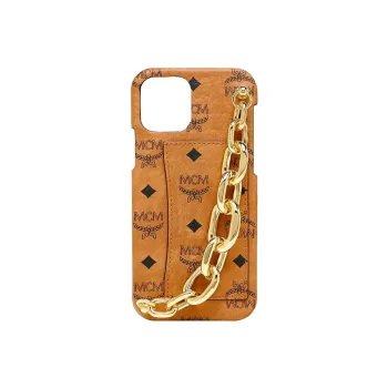 MCM Artificial Leather Cell Phone Case Cell Phone Pouch Unisex Cognac