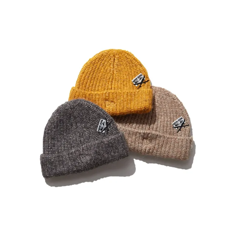 New Era Polyester Beanies Unisex Gray-3