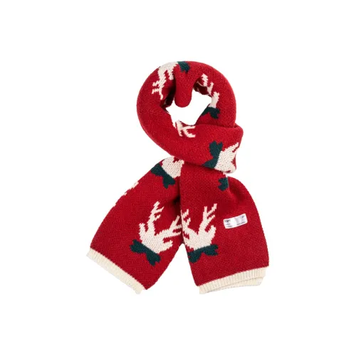 RSPT Knit Scarves Unisex Red
