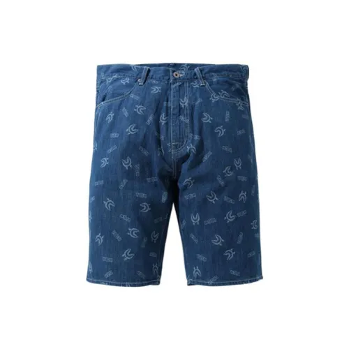 A BATHING APE Denim Shorts Men Dark Blue