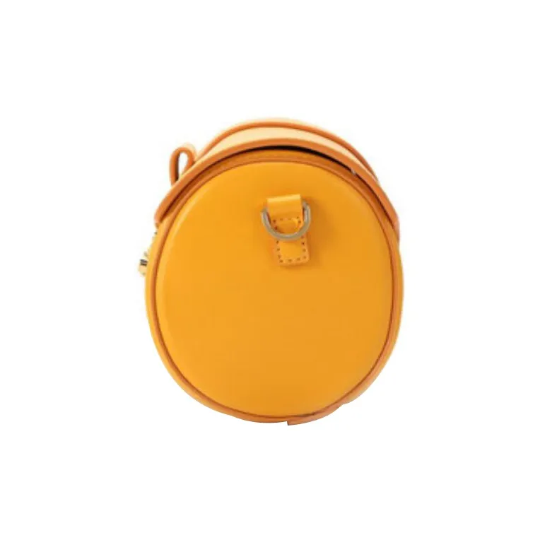 MCM Tracy Visetos Cow Leather Shoulder Bag Crossbody Bag Small Size Women's Yellow-3