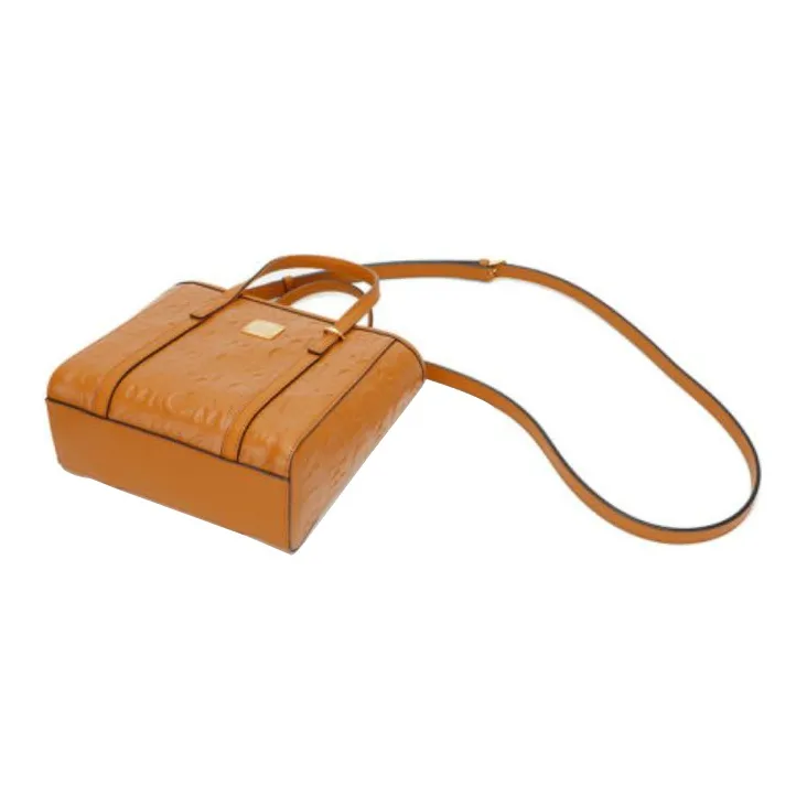 MCM Toni Visetos Leather Basket Bag Tote Bag Shopping Bag Shoulder Bag Crossbody Bag Handbag Mini Women's Brown Cognac-4
