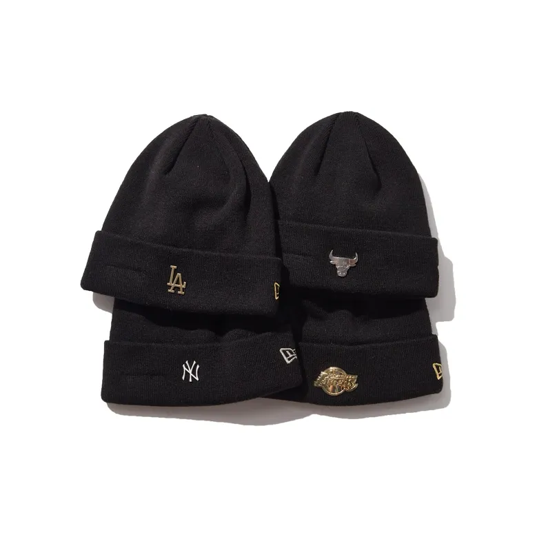 New Era Acrylic Beanies Men's Black-3