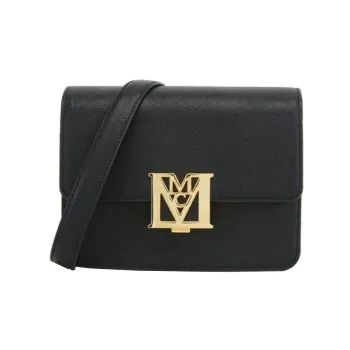 MCM Cow Leather Crossbody Bag, Shoulder Bag Mini Women's Black