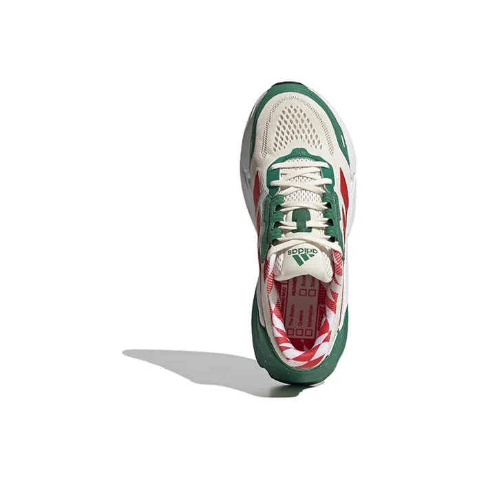 Adidas Adistar 1 Anti-Slip And Wear-Resistant Lightweight Low-Top Running Shoes Men's Green Red-4