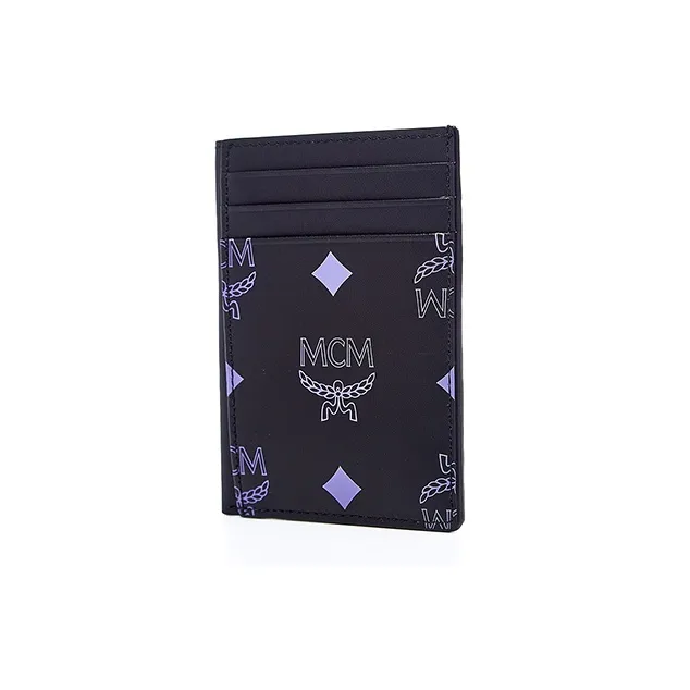MCM Leather Card Holder Mini Unisex Black-2