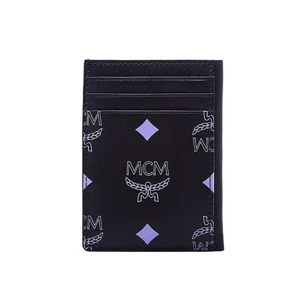 MCM Leather Card Holder Mini Unisex Black-0