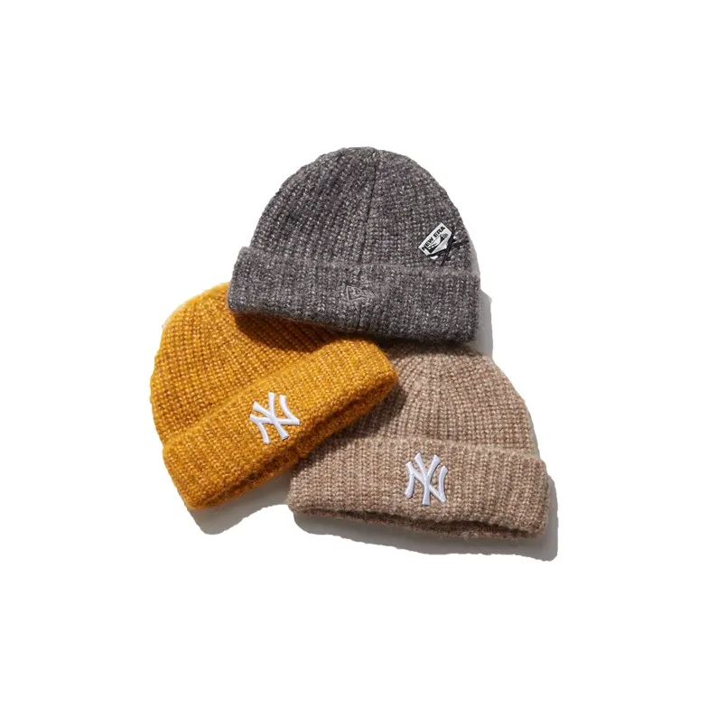 New Era Polyester Beanies Unisex Gray-4