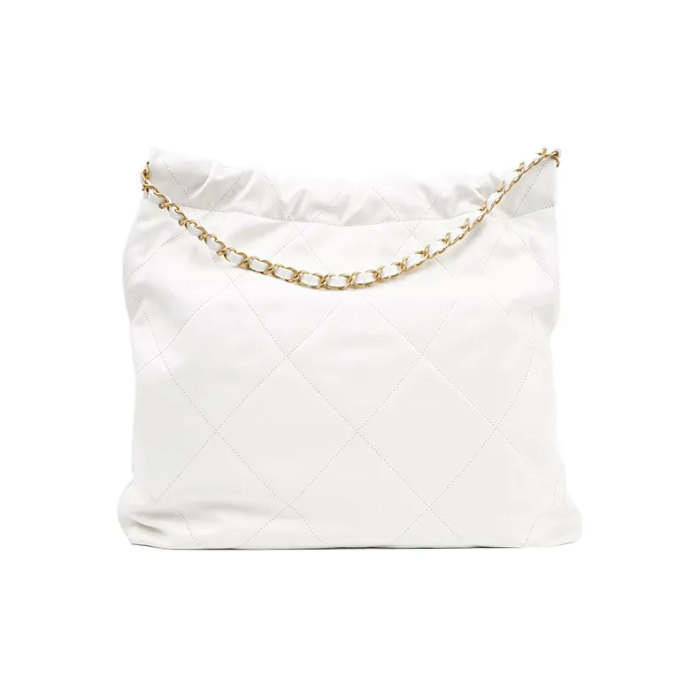 CHANEL Smooth Finish Calfskin Tote Bag, Shopping Bag, Crossbody Bag, Shoulder Bag Medium Size Women's White-2
