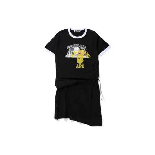 A BATHING APE Short-Sleeved Dresses Women's