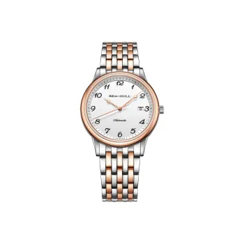 Sea Gull Formal Collection Automatic Mechanical Movement Stainless Steel Watchband Watch Men's Watches White Dial