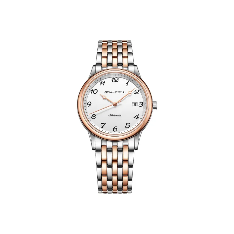 Sea Gull Formal Collection Automatic Mechanical Movement Stainless Steel Watchband Watch Men's Watches White Dial-0