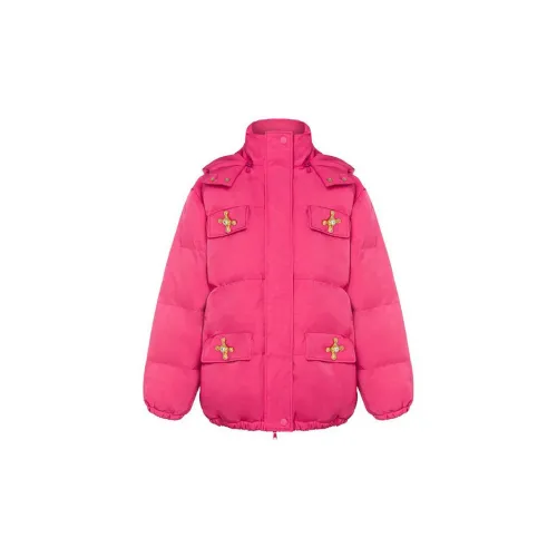 MOSCHINO Puffer Jackets Women's Rose Red