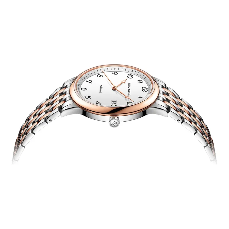 Sea Gull Formal Collection Automatic Mechanical Movement Stainless Steel Watchband Watch Men's Watches White Dial-1