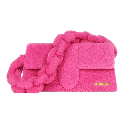 Jacquemus Le Bambidou Shearling Flap Bag Pink