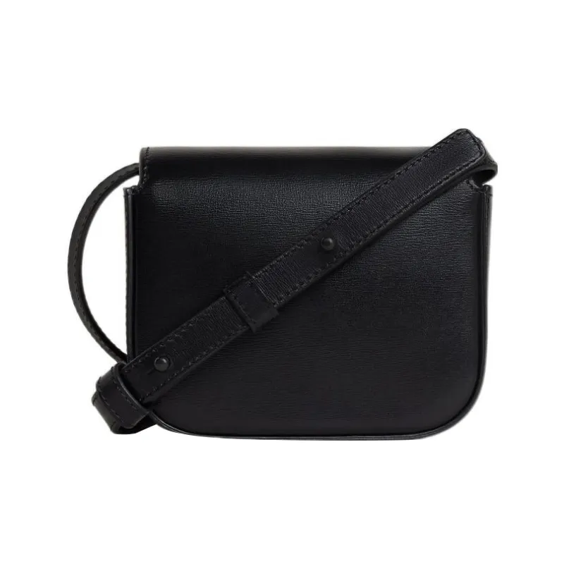 CELINE Triomphe Shiny Cow Leather Clutches Shoulder Bag Crossbody Bag Mini Women's Black-2