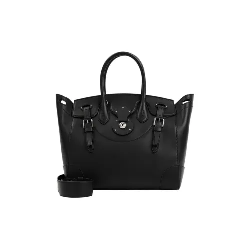 Polo Ralph Lauren Soft Ricky Calfskin Portable Crossbody Bag, Shoulder Bag Women's Black