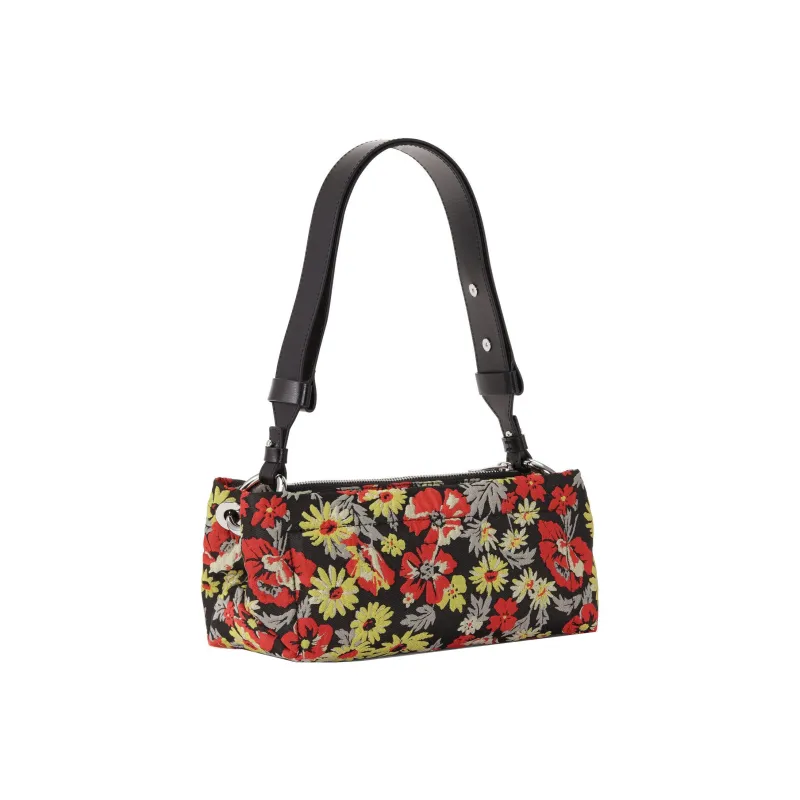 GANNI Recycled Nylon With Leather Detail Baguette Bag Handbag Shoulder Bag Women's Multicolor-1