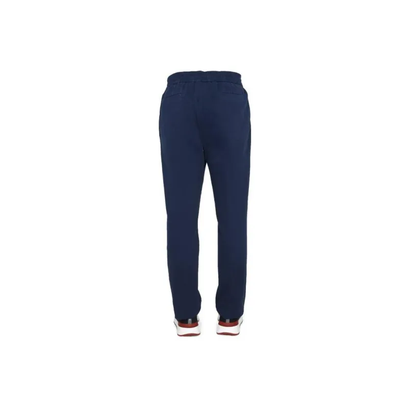 Brunello Cucinelli FW22 Knitted Sports Pants Men's Navy Blue-1