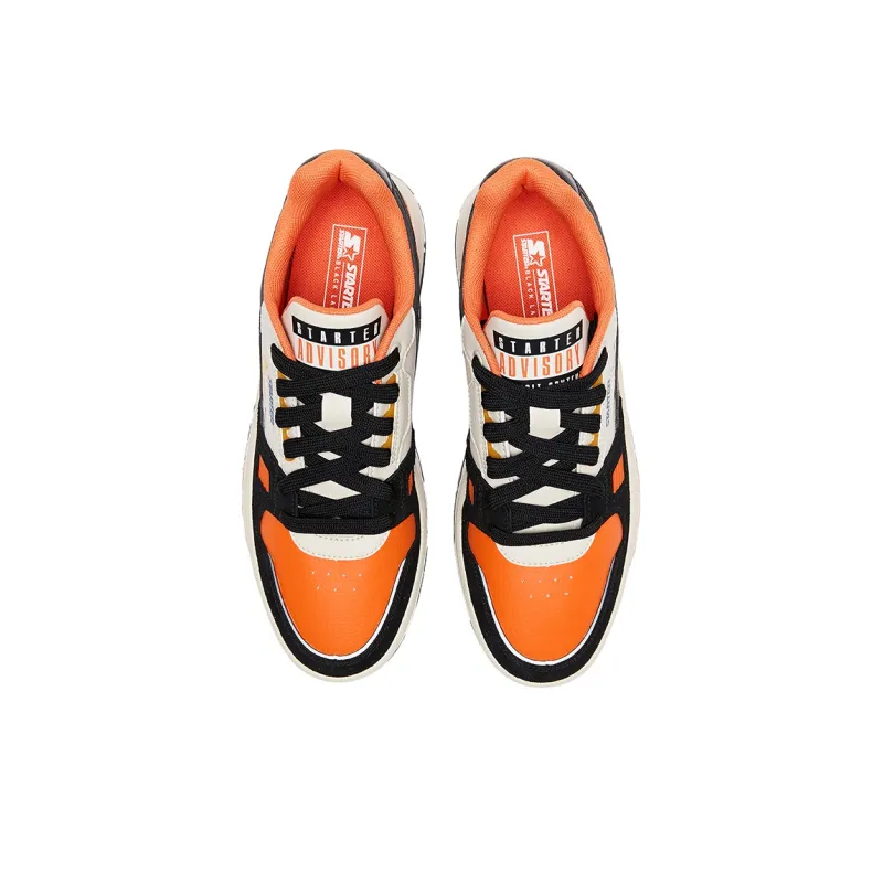 STARTER Anti Slip Wear Resistant Low Top Skateboard Shoes Men's Black Orange White-4