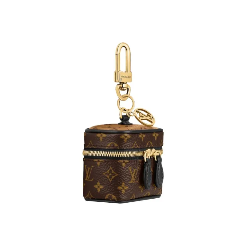 LOUIS VUITTON Vanity Canvas Hairbrush And Makeup Bag Set Unisex Brown-1
