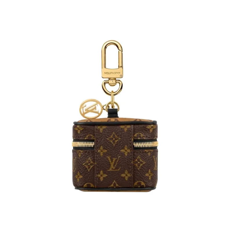 LOUIS VUITTON Vanity Canvas Hairbrush And Makeup Bag Set Unisex Brown-2