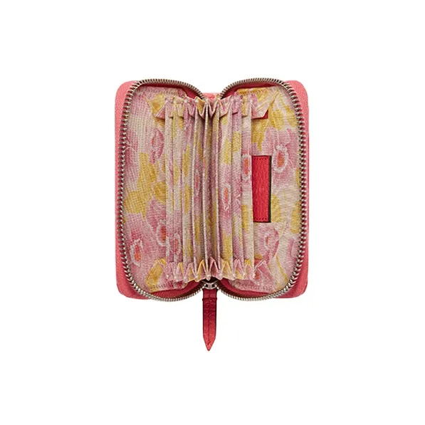 GUCCI GG Marmont Leather Card Holder Women's Coral Pink-3
